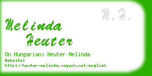 melinda heuter business card